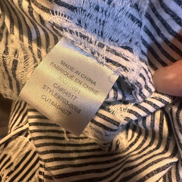 Ali & Jay Women's Striped Button Button Front Bow Tie Aline Dress Size Small - Picture 9 of 10